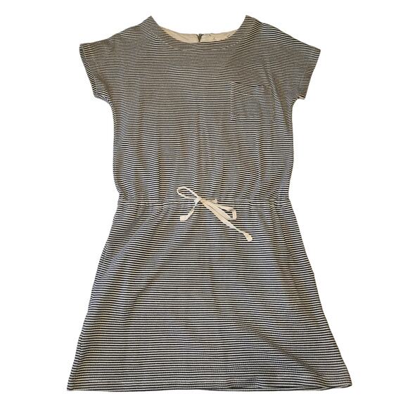 Size XL LOU & GREY Black White Drawstring Waist Blouson Dress - Picture 1 of 6